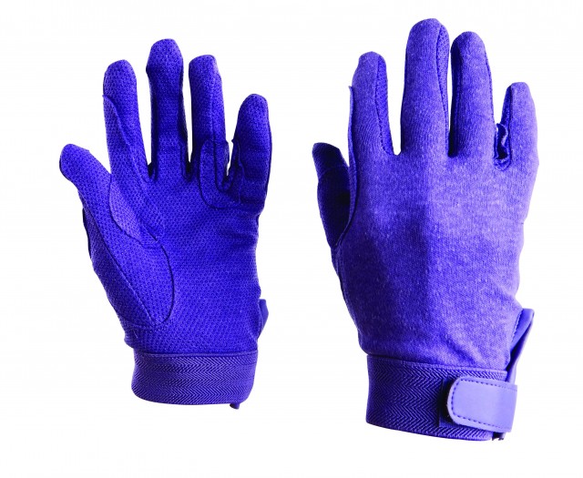 Dublin Adult's Track Riding Gloves (Purple)