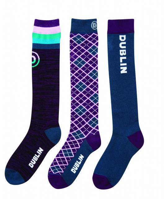 Dublin Adults 3 Pack Socks (Charisma/ Moonlight Argyle)