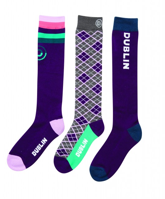 Dublin Adults 3 Pack Socks (Moonlight/ Charisma Argyle)