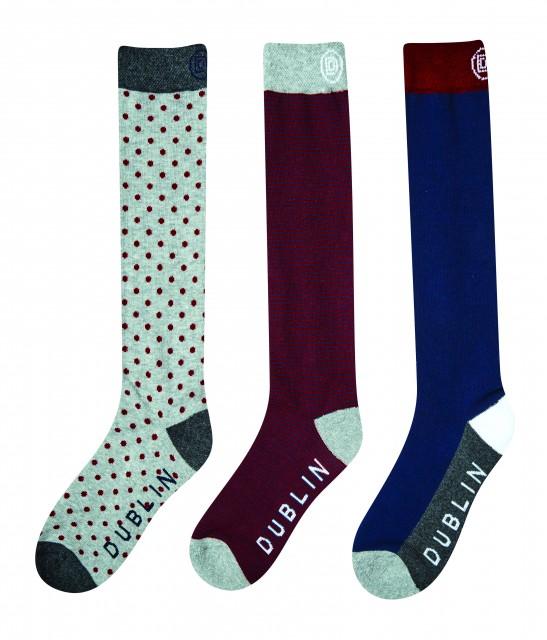 Dublin Adults 3 Pack Socks (Navy)