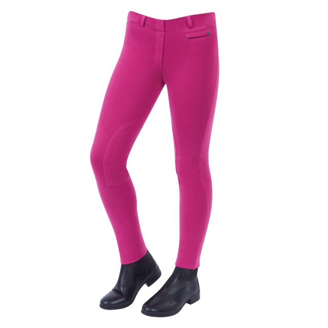 Dublin Child's Supa-Fit Pull On Knee Patch Jodhpurs (Pink)