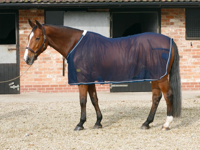 Mark Todd (Clearance) Mesh Cooler Rug (Navy & Silver)