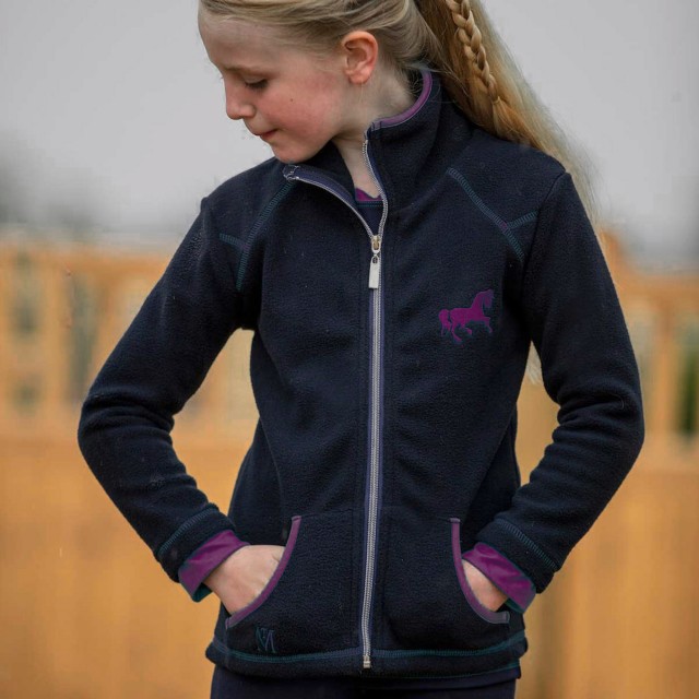 Mark Todd (Clearance) Kids Toddy Fleece Jacket (Navy/Purple)