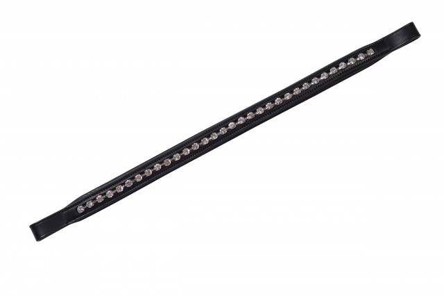 Collegiate Large Diamante Browband (Black)