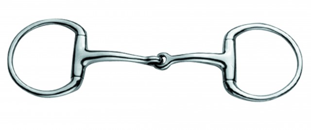 JP Korsteel Stainless Steel Jointed Eggbutt Snaffle Bit