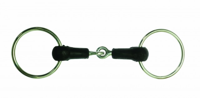 Korsteel Hard Rubber Jointed Loose Ring Snaffle Bit