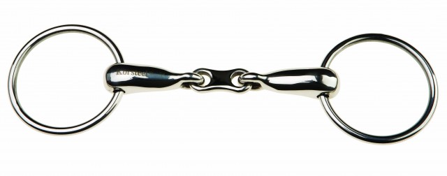 Korsteel Stainless Steel Hollow Mouth French Link Loose Ring Snaffle Bit