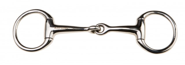 Korsteel Stainless Steel Jointed Eggbutt Bradoon Snaffle Bit