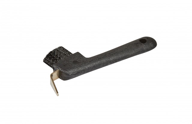 Roma Deluxe Hoof Pick With Brush (Black)