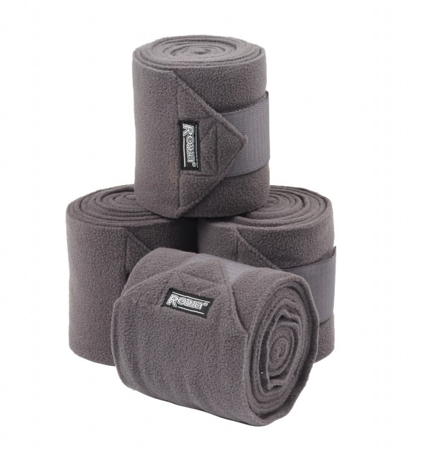 Roma Thick Polo Bandages 4 Pack (Grey)