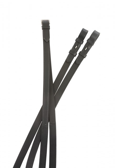 Kincade One Sided Rubber Reins (Black)