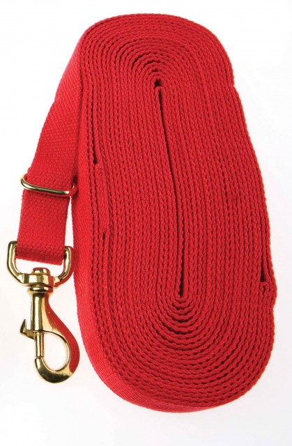 Kincade Cotton Lunge Rein (Red)