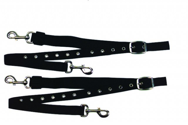 Kincade Nylon/Elastic Adjustable Side Reins (Black)