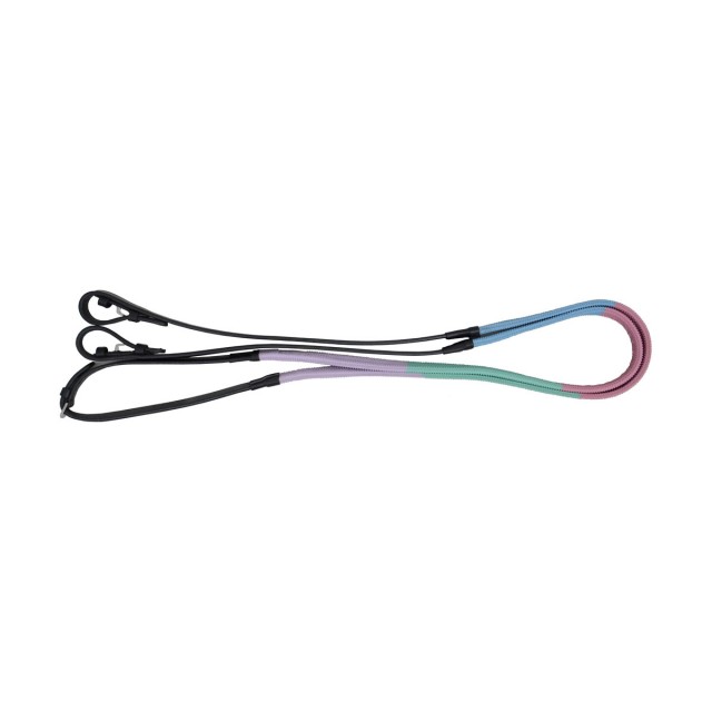 Hy Rubber Covered Training Reins (Lilac/Ice Mint/Baby Pink/Baby Blue)