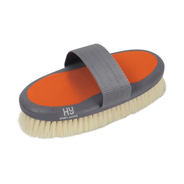 Hy Sport Active Goat Hair Body Brush (Terracotta Orange)