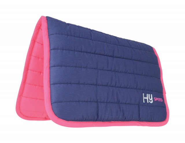 HySPEED Reversible Two Colour Saddle Pad (Navy/Pink)