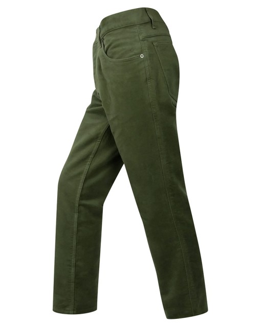 Hoggs of Fife Men's Moleskin Jeans (Dark Olive)