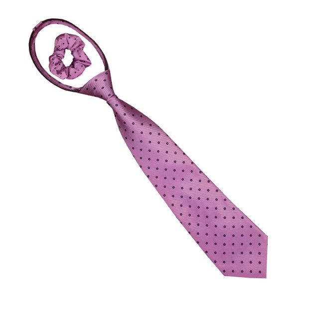 Equetech Polka Dot Zipper Tie (Rose/Navy)