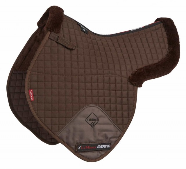 LeMieux Lambswool CC Half Lined Numnah (Brown)