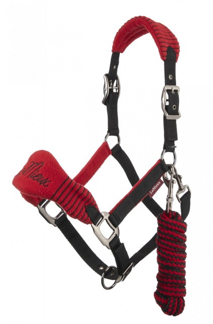 LeMieux Vogue Fleece Headcollar & Leadrope (Chilli/Black)