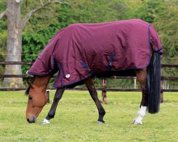 JHL Essential Heavyweight Combo Turnout Rug (Burgundy/Navy)