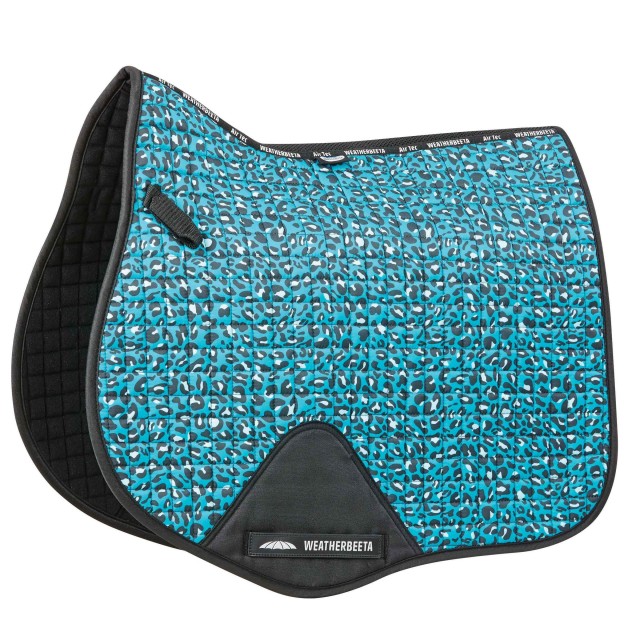 Weatherbeeta Prime Leopard All Purpose Saddle Pad (Turquoise Leopard Print)