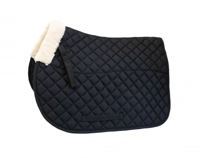 Mark Todd Deluxe Fleece Lined Saddle Pad (Black/Natural)