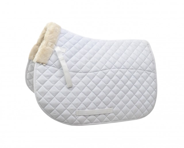 Mark Todd Deluxe Fleece Lined Saddle Pad (White/Natural)