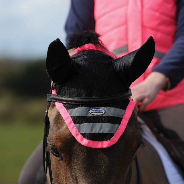 Weatherbeeta Reflective Ear Bonnet (Pink)