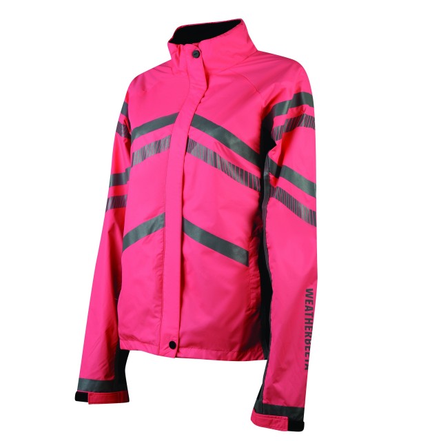 Weatherbeeta Adults Reflective Lightweight Waterproof Jacket (Pink)