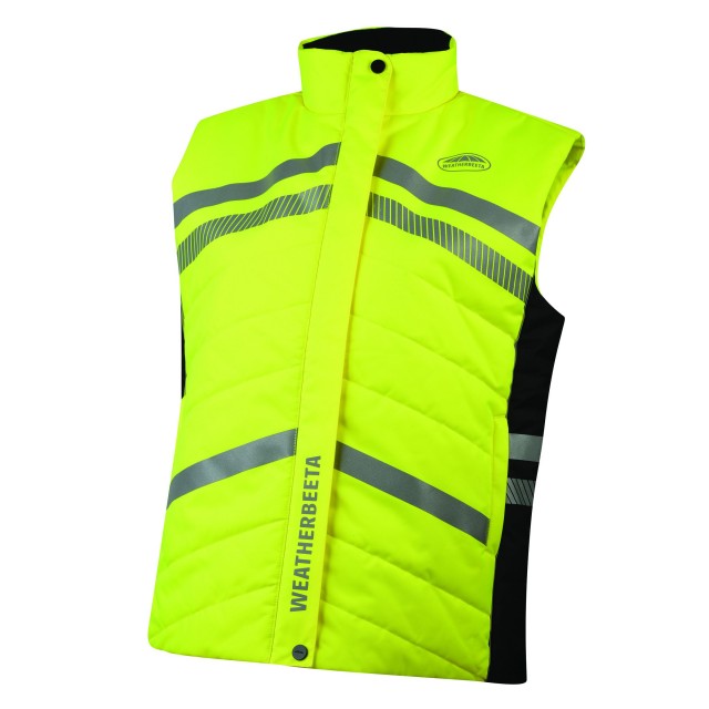 Weatherbeeta Adults Reflective Quilted Gilet (Yellow)