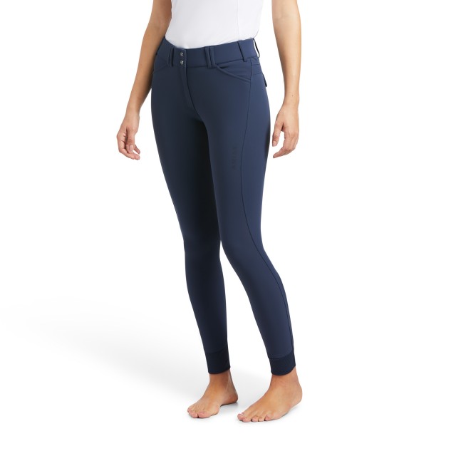 Ariat Women's Tri Factor Grip Knee Patch Breeches (Blue Nights)