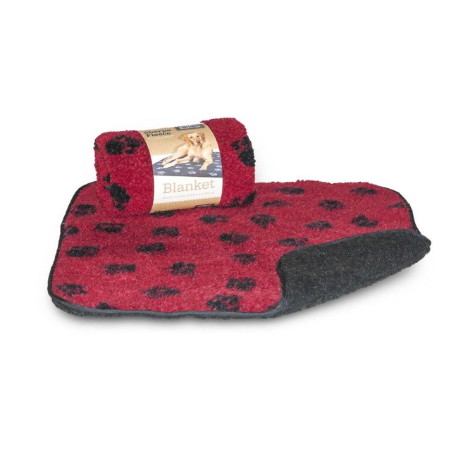 Danish Design Fleece Paw Blanket (Wine)