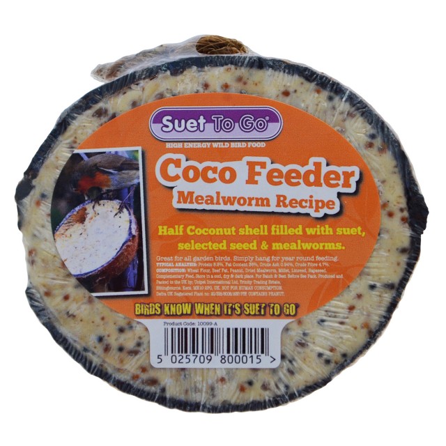 Suet To Go Half Coco Feeder