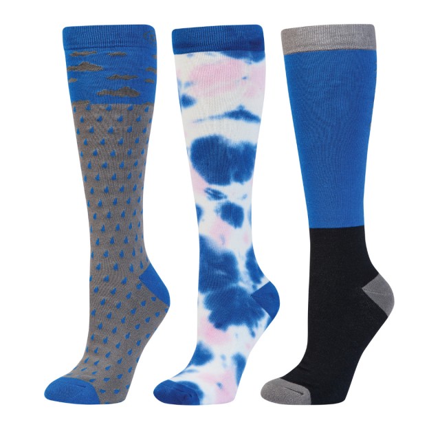 Dublin 3 Pack Socks (Cobalt Clouds)