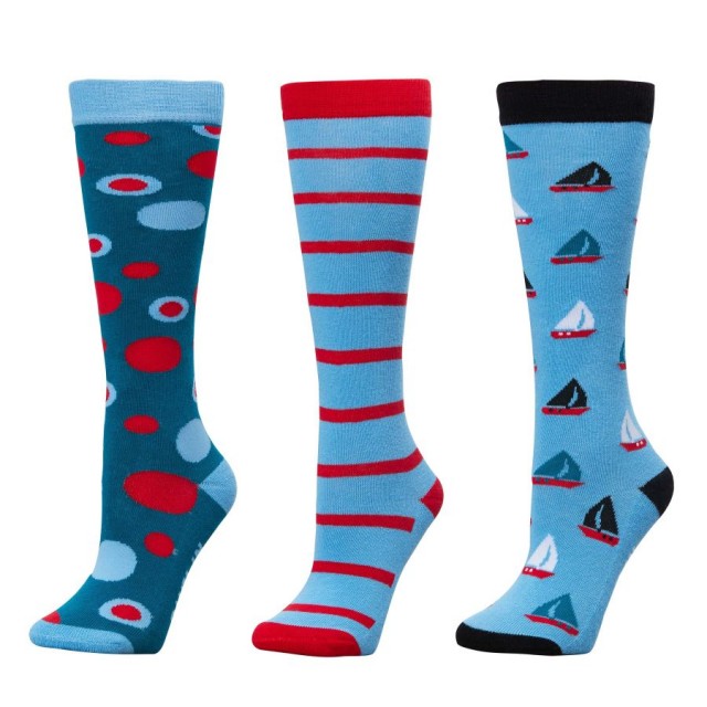 Dublin Adults 3 Pack Socks (Teal Spots)