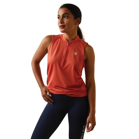 Ariat Womens Hailey 1/4 Zip Baselayer (Burnt Sienna)