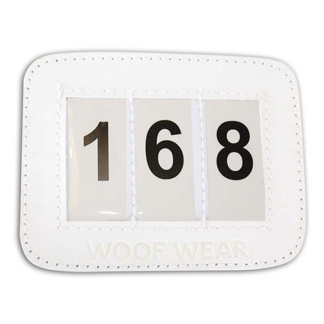 Woof Wear 3 Digit Bridle Number Holder (White)