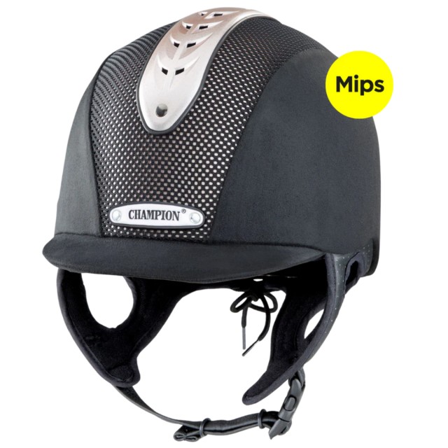Champion Revolve Junior X-Air Nova Riding Hat with MIPs (Black/Rose Gold)