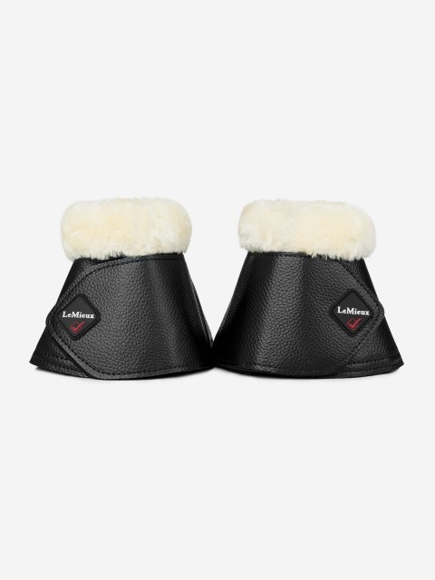 LeMieux Fleece WrapRound Over Reach Boots (Black/Natural)