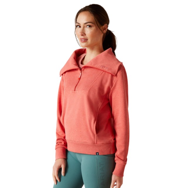 *OUTLET* Ariat Women's Fern 1/2 Zip Sweatshirt (Heathered Baked Apple)