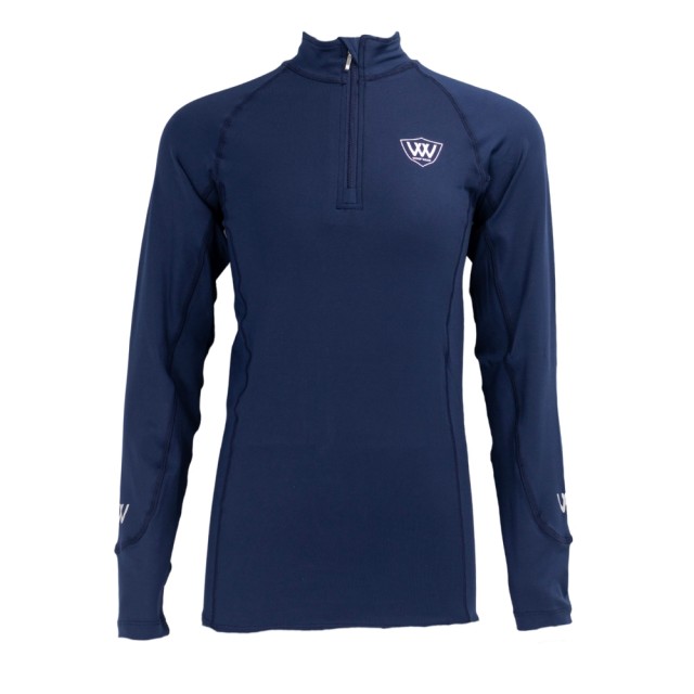 Woof Wear Young Rider Long Sleeve Tech Riding Shirt (Navy)