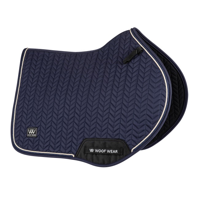Woof Wear Herringbone Close Contact Saddle Pad (Navy)