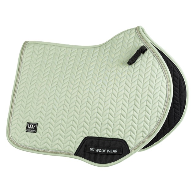 Woof Wear Herringbone Close Contact Saddle Pad (Sage Green)