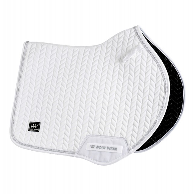 Woof Wear Herringbone Close Contact Saddle Pad (White)