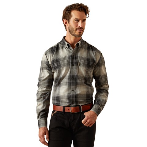 Ariat Men's Clement Shirt (Grey Ombre Plaid)