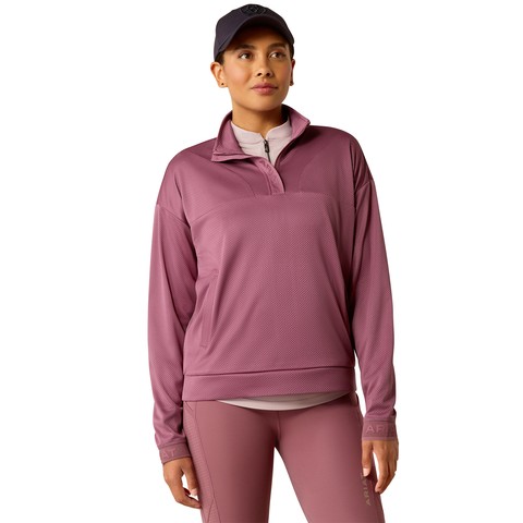 Ariat Womens Breathe 1/2 Zip Sweatshirt (Tulipwood)