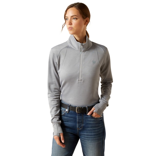 Ariat Women's Team EQ 1/2 Zip Pullover (Alloy Heather)
