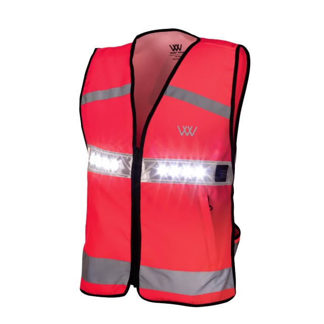 Woof Wear LED Hi Vis Riding Vest (Hi Vis Pink)