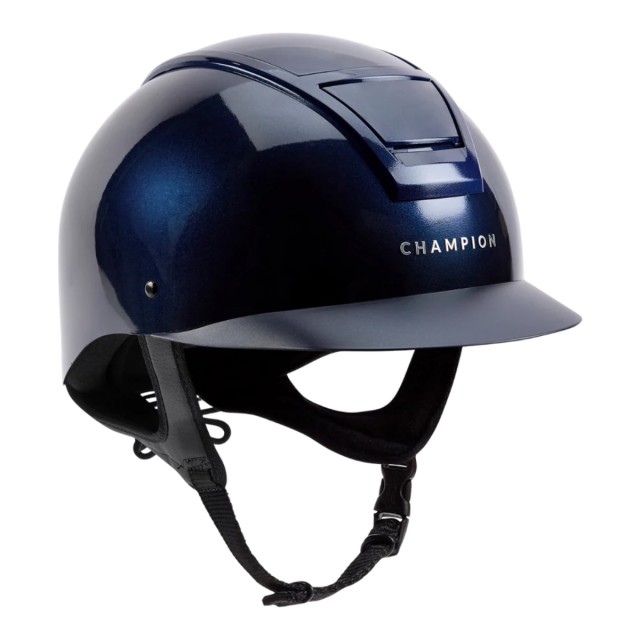 Champion Oval Insight Peaked Helmet (Metallic Navy)